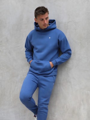 Blakely Anchor Relaxed Hoodie Blau | 0357SXMCR
