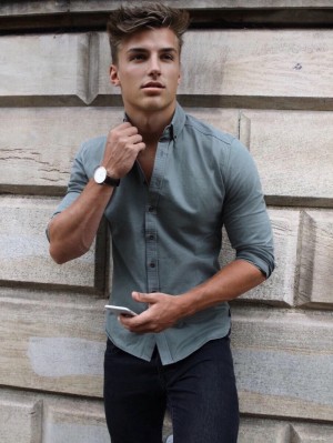 Blakely Anderson Shirt Khaki Grün | 0536PRHNC