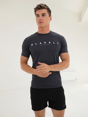 Blakely Apex Active T-Shirt Charcoal | 9854ILETN