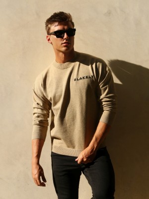 Blakely Blakely Knitted Jumper Tan | 7026RMNBD