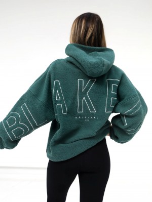 Blakely Borg Isabel Oversized Hoodie Grün | 1297MNSOB