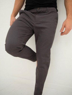 Blakely Cavill Slim Fit Tailored Chinos Charcoal | 3401UOHAS