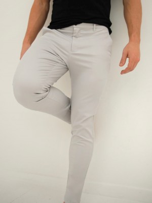Blakely Cavill Slim Fit Tailored Chinos Stone | 6345PAUYS