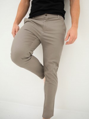 Blakely Cavill Slim Fit Tailored Chinos Hellgrau | 6348BWPZO