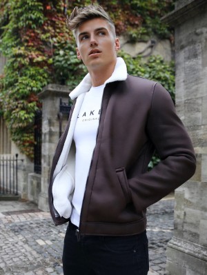 Blakely Culver Aviator Jacket Braun | 0742WOVXD