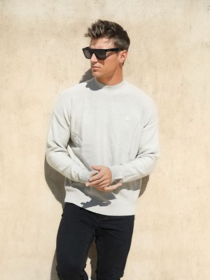 Blakely Huxley Knit Jumper Chalk | 7124KXPOY