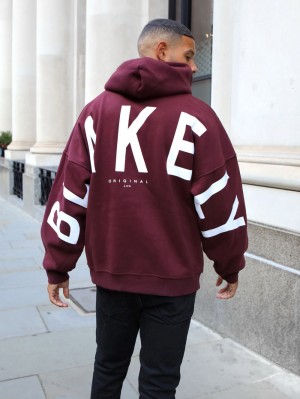 Blakely Idris Oversized Hoodie Bordeaux | 9081FPJKA