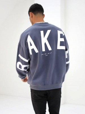 Blakely Idris Oversized Jumper Blau | 9817YZGDI