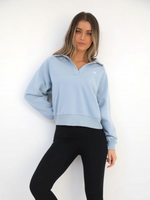 Blakely Initial V-Neck Jumper Hellblau | 7546RESZA