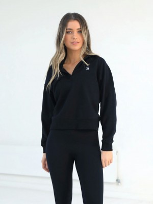 Blakely Initial V-Neck Jumper Schwarz | 1864KJIXH