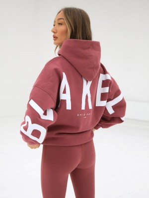 Blakely Isabel Oversized Hoodie Berry | 5921DICXM