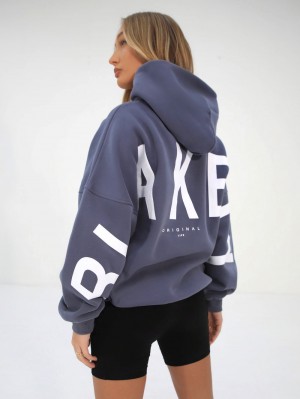 Blakely Isabel Oversized Hoodie Blau | 1825IQUFG
