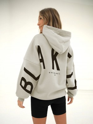 Blakely Isabel Oversized Hoodie Bone | 0547XYWDQ