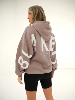 Blakely Isabel Oversized Hoodie Kaffee | 2457QEUZI