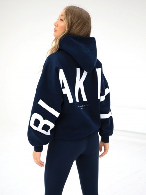 Blakely Isabel Oversized Hoodie Navy Blau | 2754NTCUM