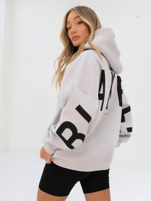 Blakely Isabel Oversized Hoodie Stone | 2705TYXNP