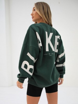 Blakely Isabel Oversized Jumper Dunkelgrün | 4591MSAJK