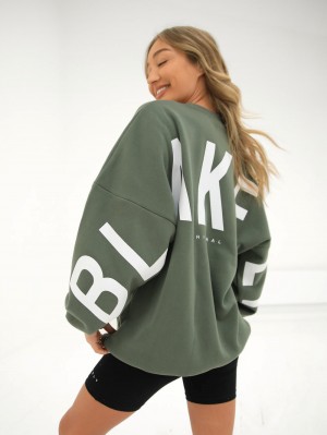Blakely Isabel Oversized Jumper Khaki Grün | 3208LMWGQ