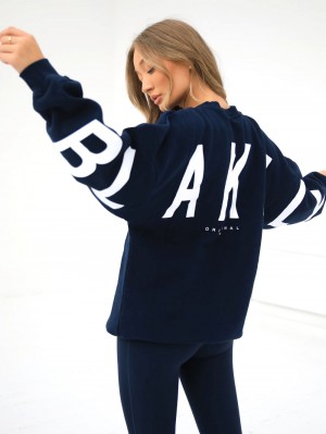 Blakely Isabel Oversized Jumper Navy Blau | 0638PSCUJ