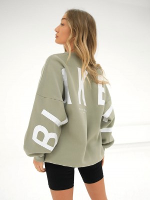 Blakely Isabel Oversized Jumper Olivgrün | 4907VPMZD