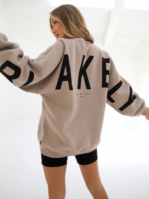 Blakely Isabel Oversized Jumper Tan | 7298RWAHC