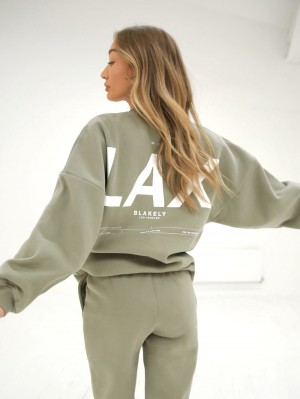 Blakely LAX Isabel Oversized Jumper Olivgrün | 6320MFYWU