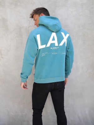 Blakely LAX Relaxed Hoodie Türkis | 9162WCAPN