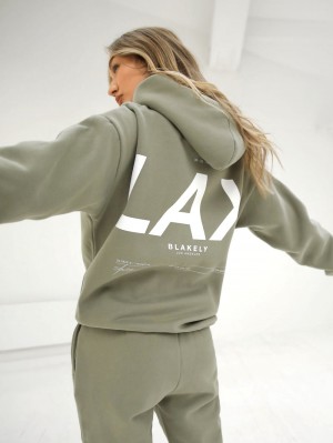 Blakely LAX Women's Oversized Hoodie Olivgrün | 1724ZTYEB