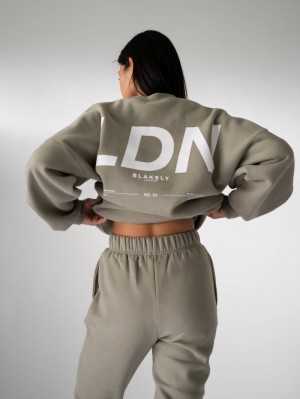 Blakely LDN Womens Oversized Jumper Olivgrün | 1460PJIBH