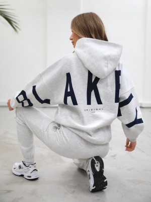 Blakely Life & Style Isabel Oversized Hoodie Weiß | 8162VSFUK