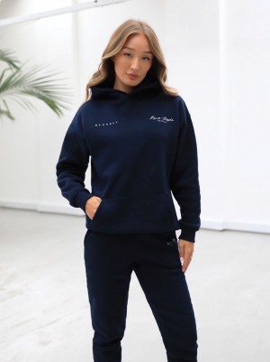 Blakely Life & Style Oversized Hoodie Navy Blau | 1708NELUX