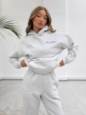 Blakely Life & Style Oversized Hoodie Weiß | 0463LEBVU