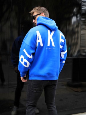 Blakely Members Idris Oversized Hoodie Blau | 3975OLTZM