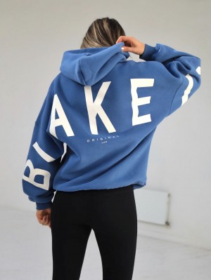 Blakely Members Isabel Oversized Hoodie Blau | 1563YPLRA