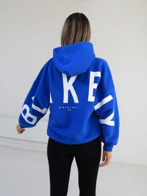 Blakely Members Isabel Oversized Hoodie Blau | 0461SHIYD