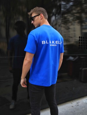 Blakely Members Relaxed T-Shirt Blau | 9163WTBOE