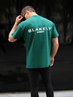 Blakely Members Relaxed T-Shirt Tiefesgrün | 3472NTFHS