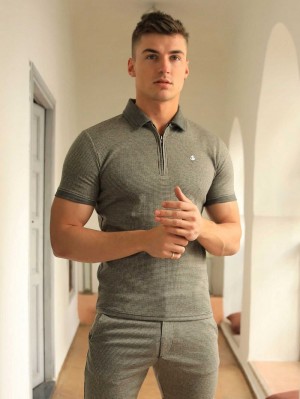 Blakely Midar Check Polo Shirt Gold | 4091FVMUD