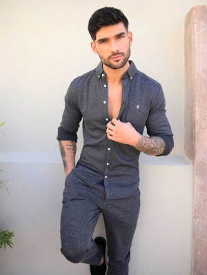 Blakely Midar Check Shirt Dunkelgrau | 2143PFQLD