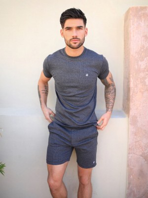 Blakely Midar Check T-Shirt Dunkelgrau | 8751ECIVJ