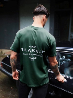 Blakely Monaco Relaxed T-Shirt Dunkelgrün | 5643LUJSF
