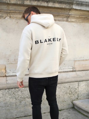 Blakely Noir II Relaxed Hoodie Bone | 8620AKQZS