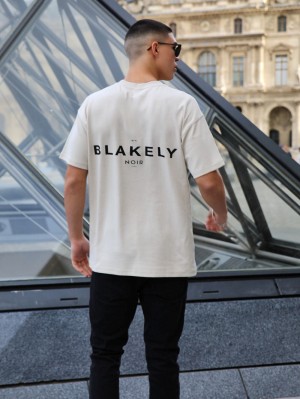 Blakely Noir II Relaxed T-Shirt Bone | 5801YZHTD