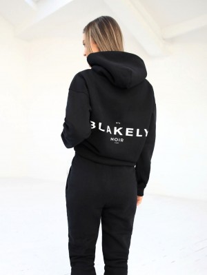 Blakely Noir II Women's Relaxed Hoodie Schwarz | 6350SLXQD