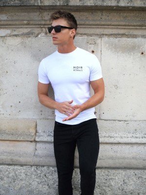 Blakely Noir Slim T-Shirt Weiß | 7829ISVJB