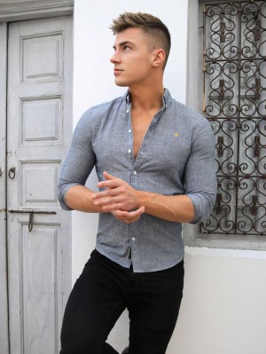Blakely Odessa Pinstripe Shirt Navy | 6029SECGB