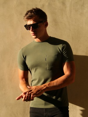Blakely Pocket T-Shirt Khaki | 7192MDSBP