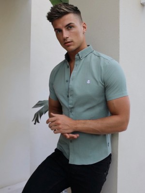 Blakely Pretoria Short Sleeve Shirt Grün | 1743BQTZN