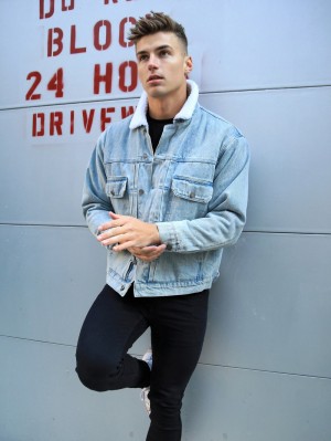 Blakely Raleigh Denim Jacket Hellblau | 6537CBPNK
