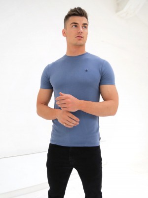Blakely Rowan Brushed Soft T-Shirt Blau | 3725VIEHU